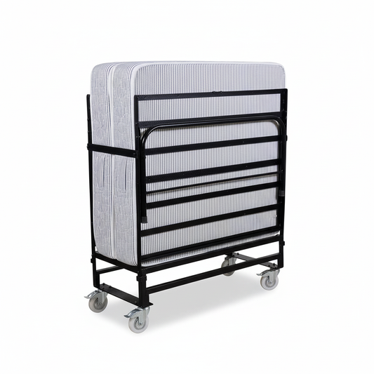 Folding Rollaway Iron Folding Bed with Mattress